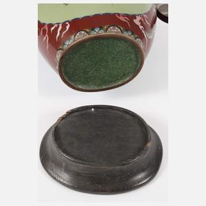 Große Henkelvase Cloisonné