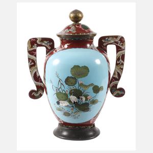 Große Henkelvase Cloisonné