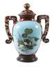 Große Henkelvase Cloisonné