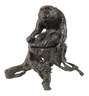 Bronzeskulptur Affe