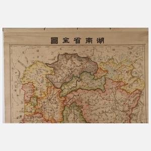 Wandkarte Provinz Hunan