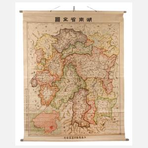Wandkarte Provinz Hunan