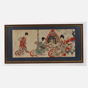 Toyohara Chikanobu, Farbholzschnitt