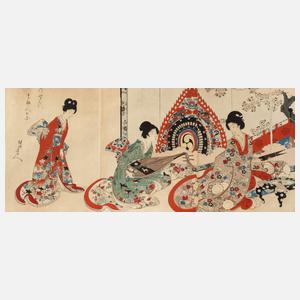 Toyohara Chikanobu, Farbholzschnitt