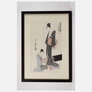 Hosoda Eishi, zwei Geishas