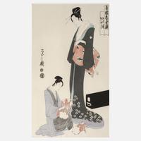 Hosoda Eishi, zwei Geishas111