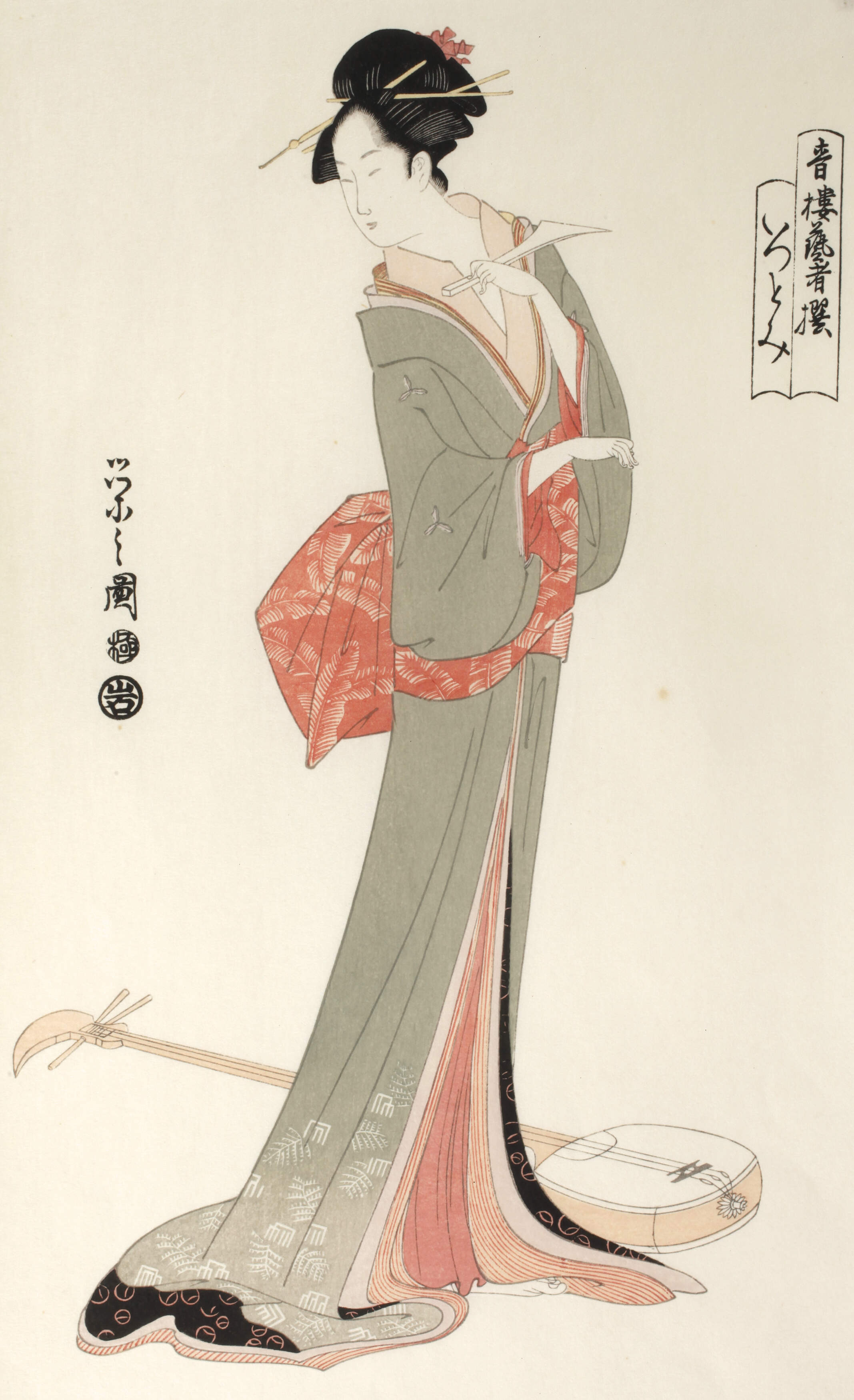 Hosoda Eishi, Die Kurtisane Isutomi