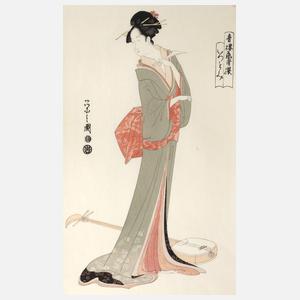 Hosoda Eishi, Die Kurtisane Isutomi