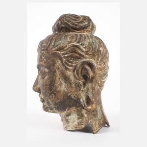 Buddhakopf Bronze