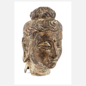 Buddhakopf Bronze