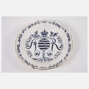 Meissen Jubiläumsteller König Albert von Sachsen