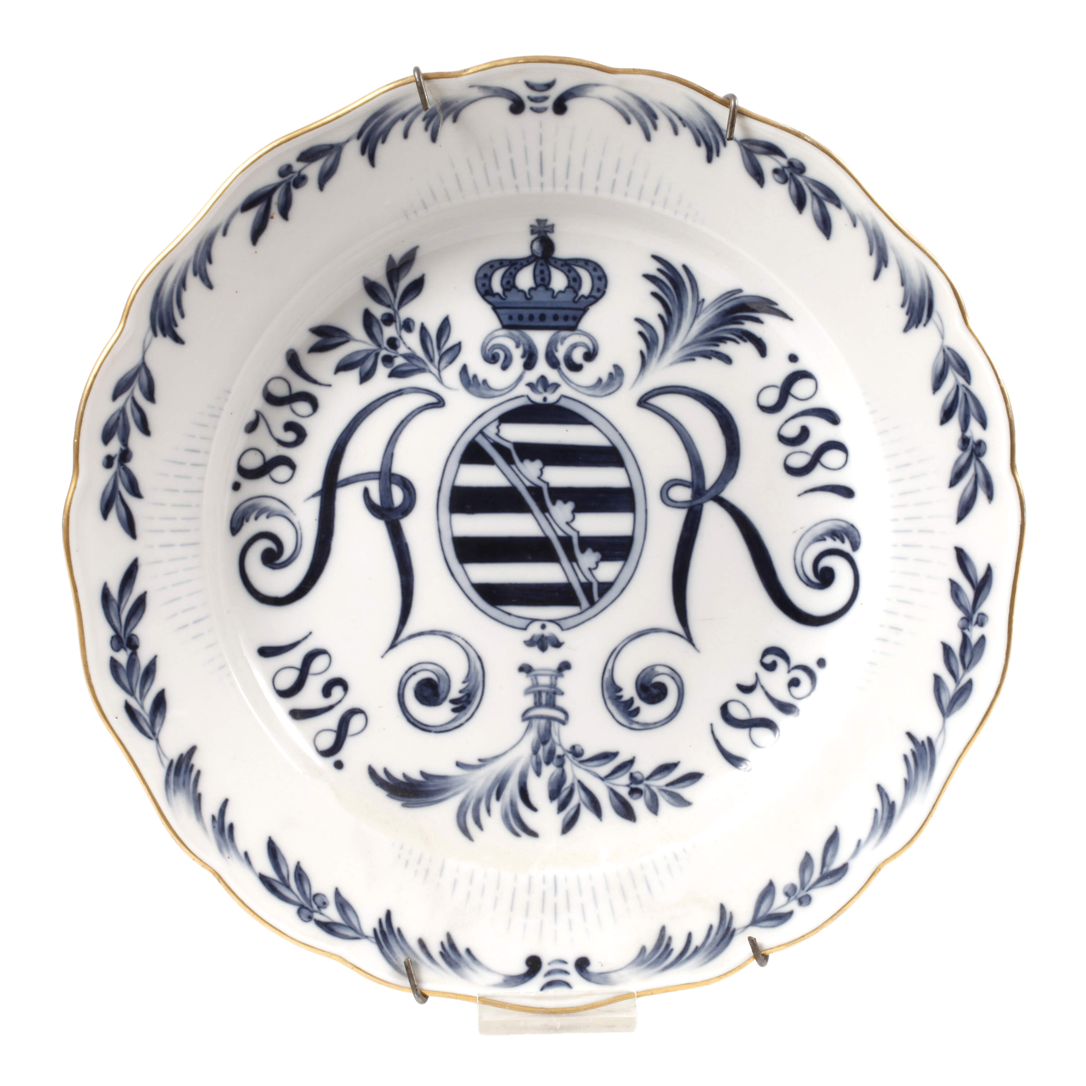 Meissen Jubiläumsteller König Albert von Sachsen