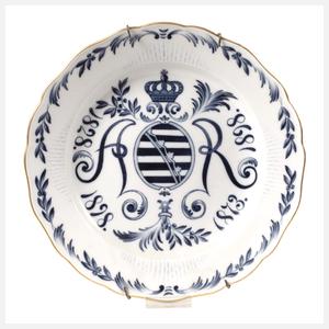 Meissen Jubiläumsteller König Albert von Sachsen