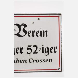 Emailleschild Kriegerverein