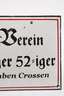 Emailleschild Kriegerverein