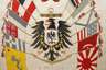 Gerahmte Seidenstickerei Deutsche Kolonien