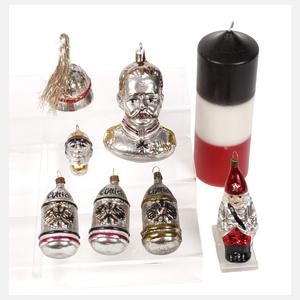 Patriotischer Christbaumschmuck Kaiserzeit