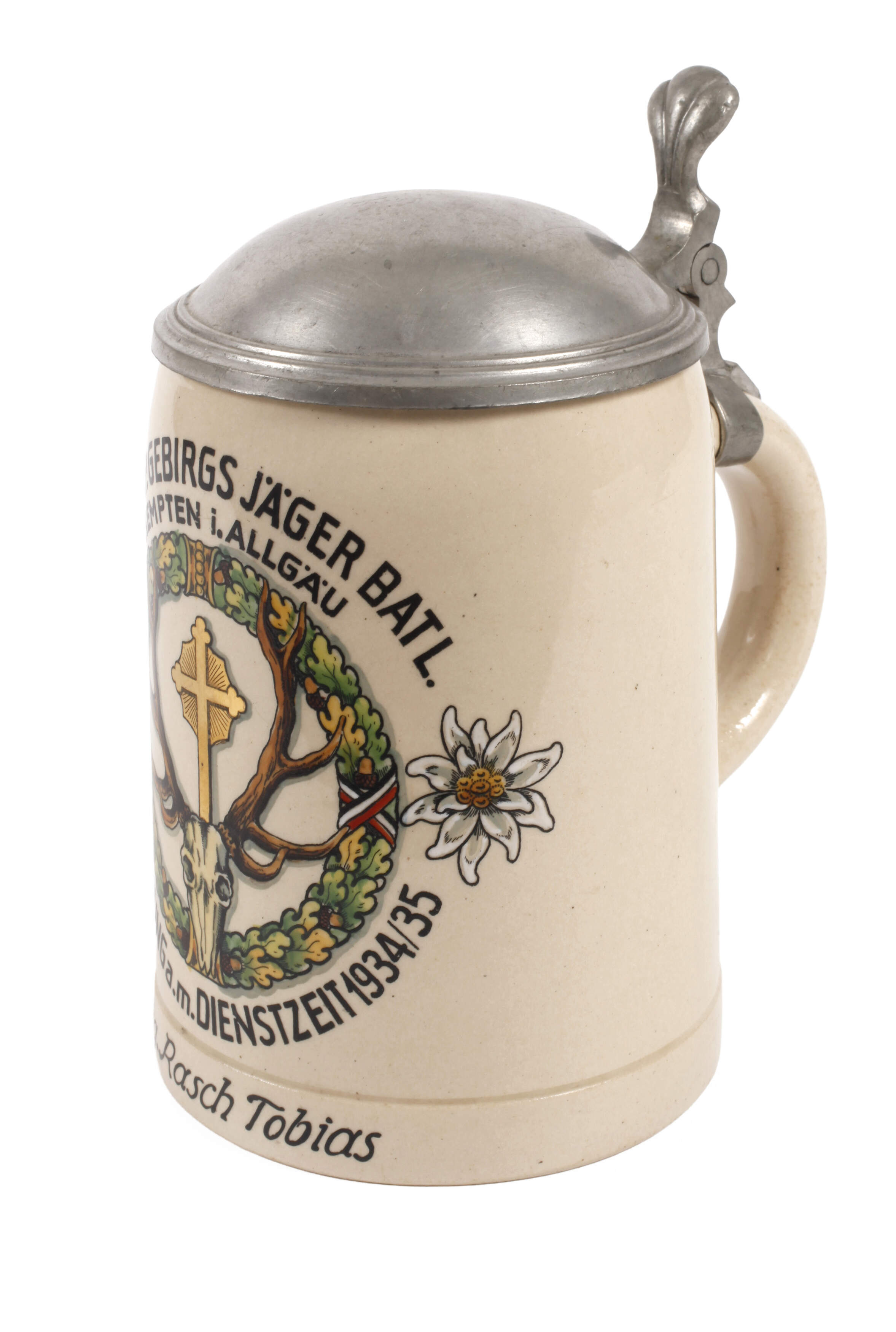 Andenkenkrug Gebirgsjäger-Bataillon Kempten