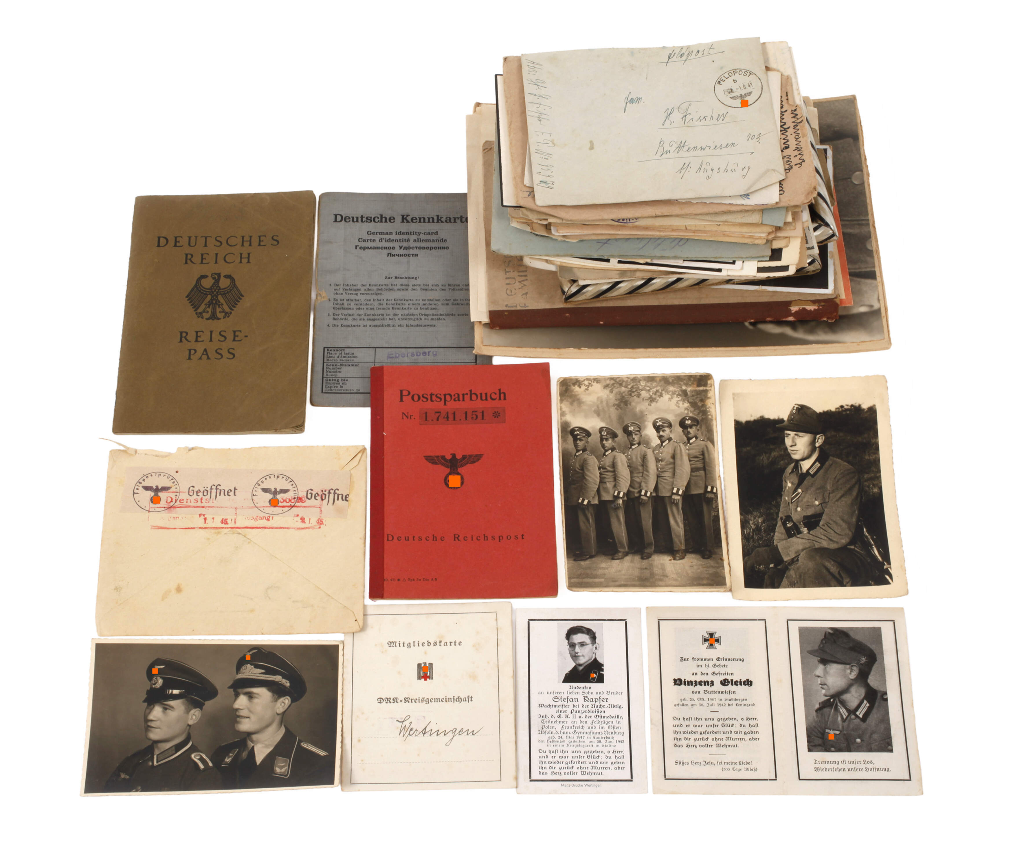 Konvolut Papiere und Fotos 2. Weltkrieg