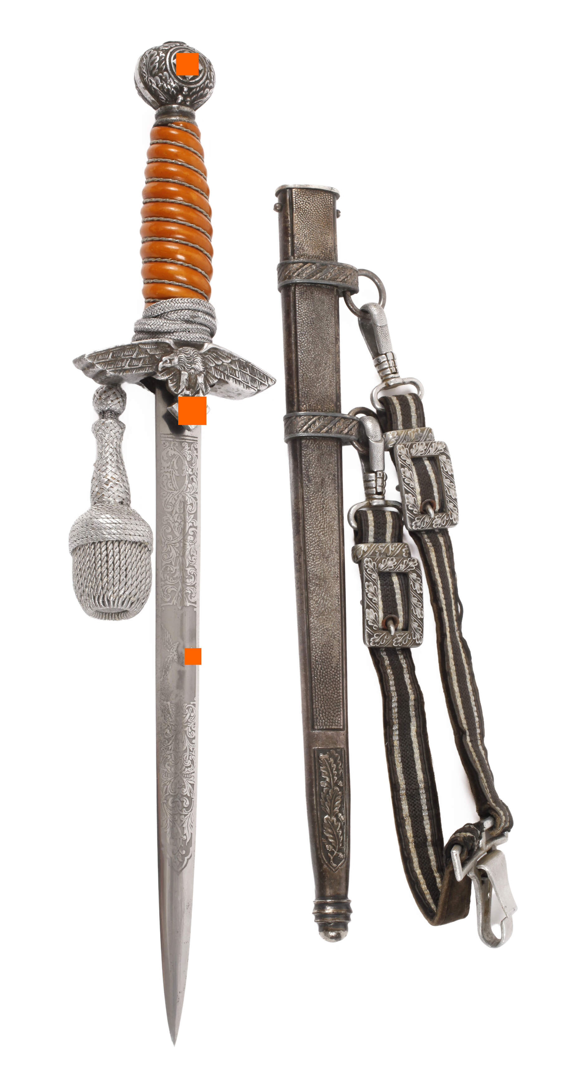Luftwaffenoffiziersdolch mit geätzter Klinge
