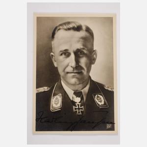 Vier Autogrammkarten von Eichenlaubträgern