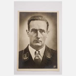 Vier Autogrammkarten von Eichenlaubträgern