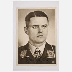 Vier Autogrammkarten von Eichenlaubträgern