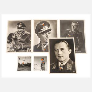 Konvolut Autographen Ritterkreuzträger und Fotos