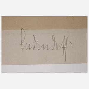 Autograph Ludendorff