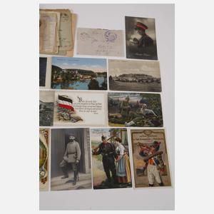 Konvolut Postkarten und Feldpost 1. Weltkrieg