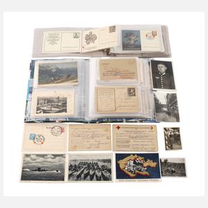 Konvolut Propaganda, Feldpost und Fotos 3. Reich