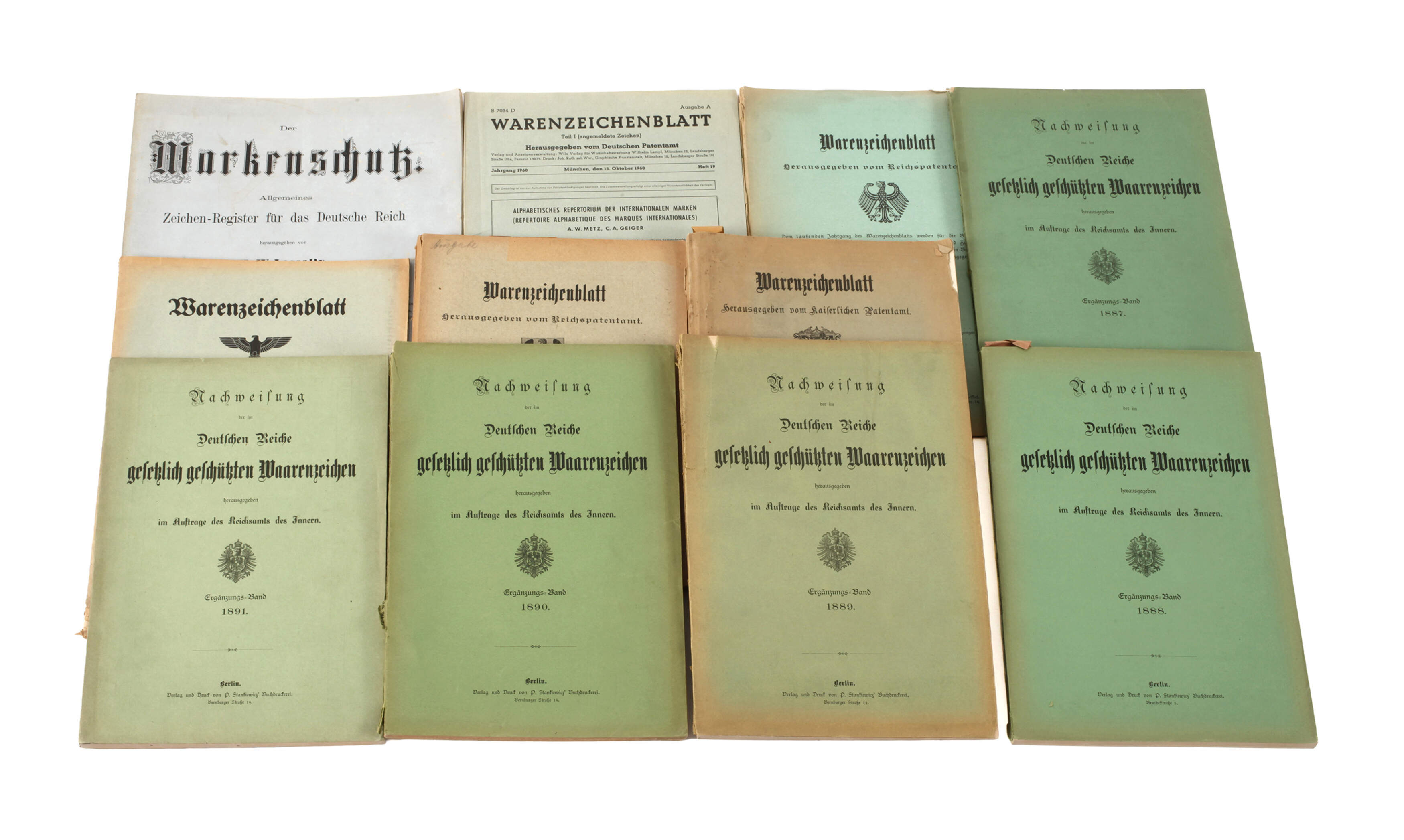 Sammlung Einzelhefte "Warenzeichenblatt"