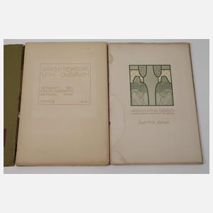Zwei Mappen Architektur von Olbrich