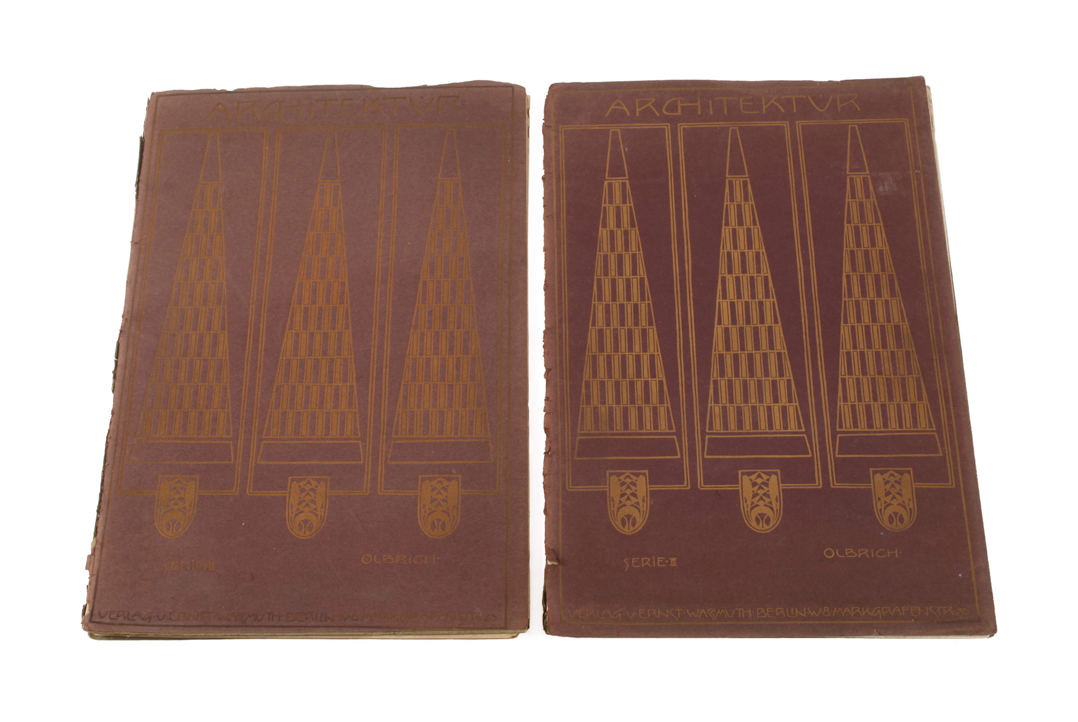 Zwei Mappen Architektur von Olbrich