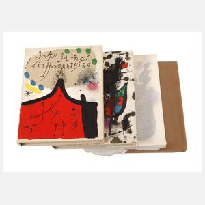 Vier Bände Miró Litógrafo