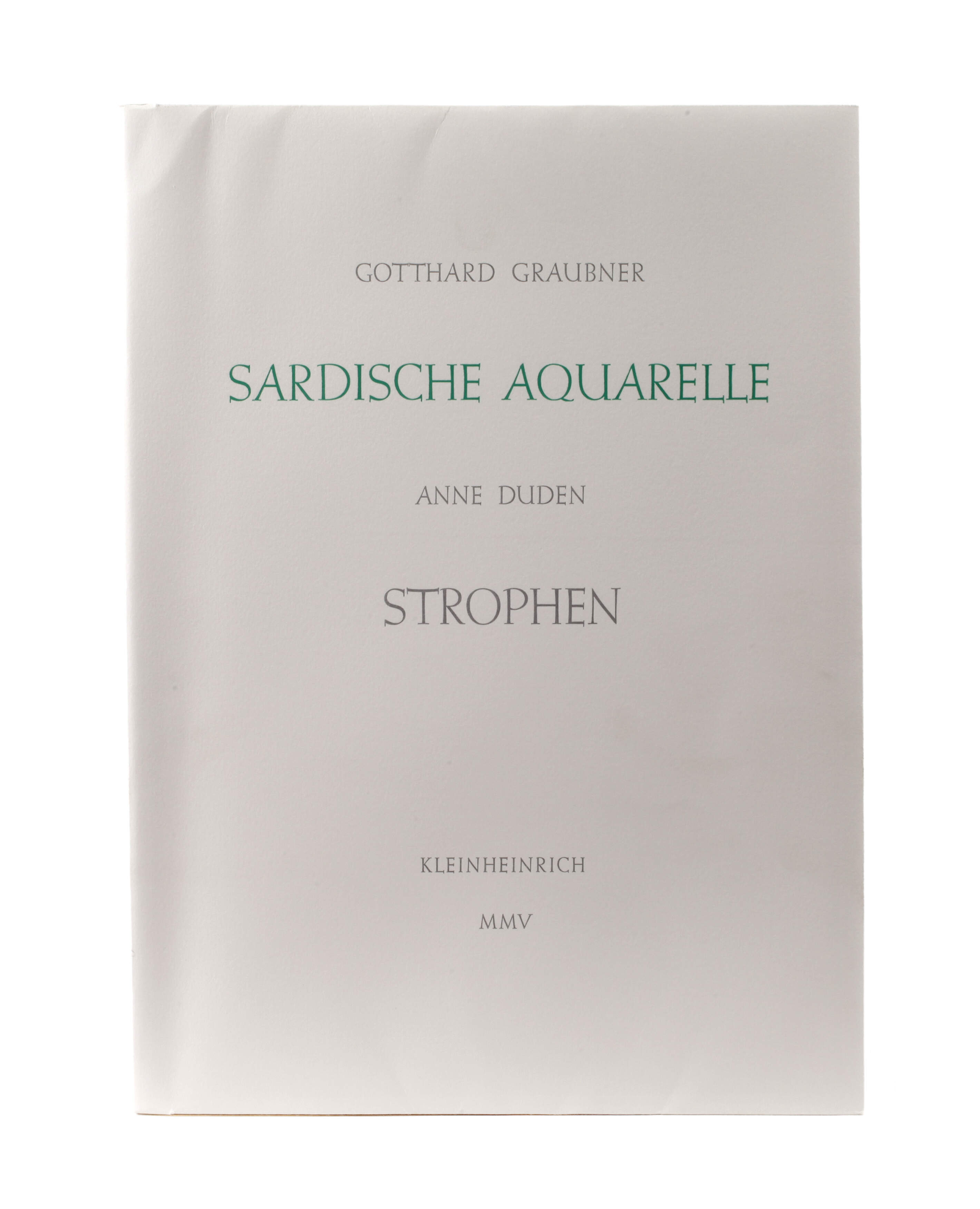 Gotthard Graubner, Sardische Aquarelle