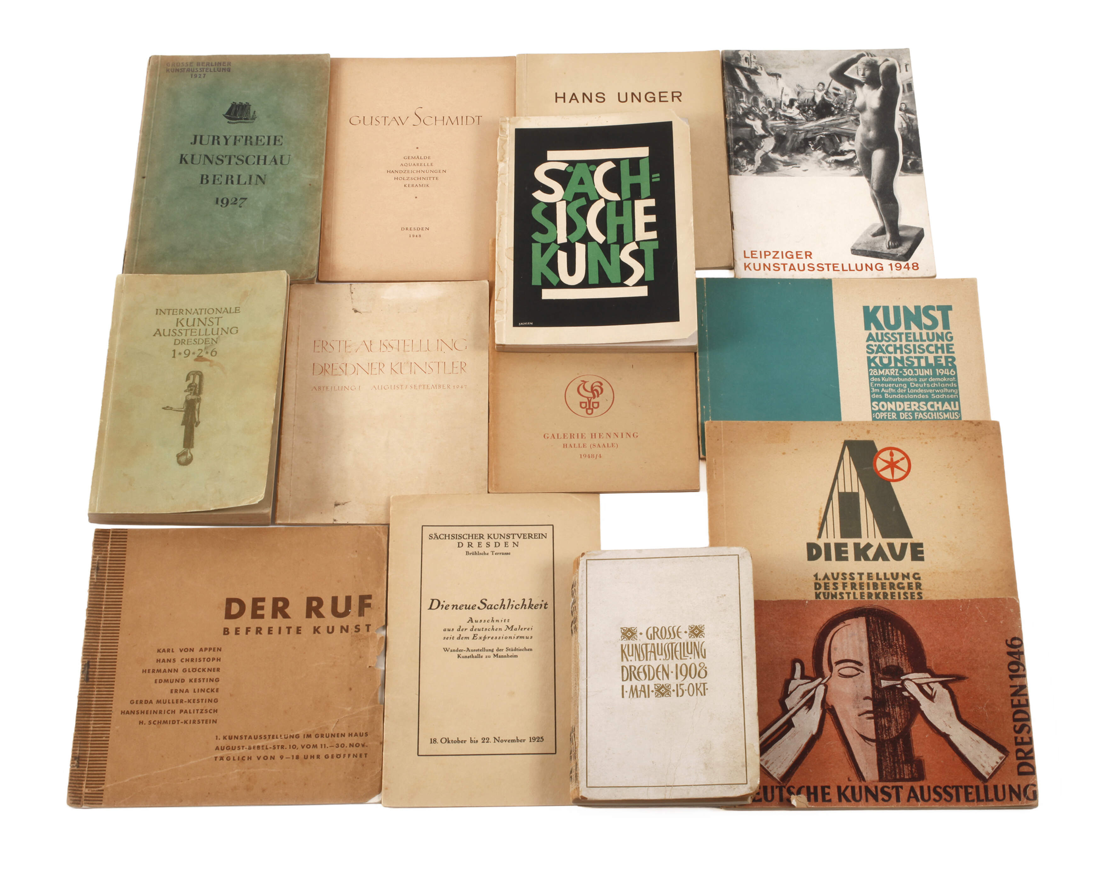 Konvolut seltene Kunstkataloge
