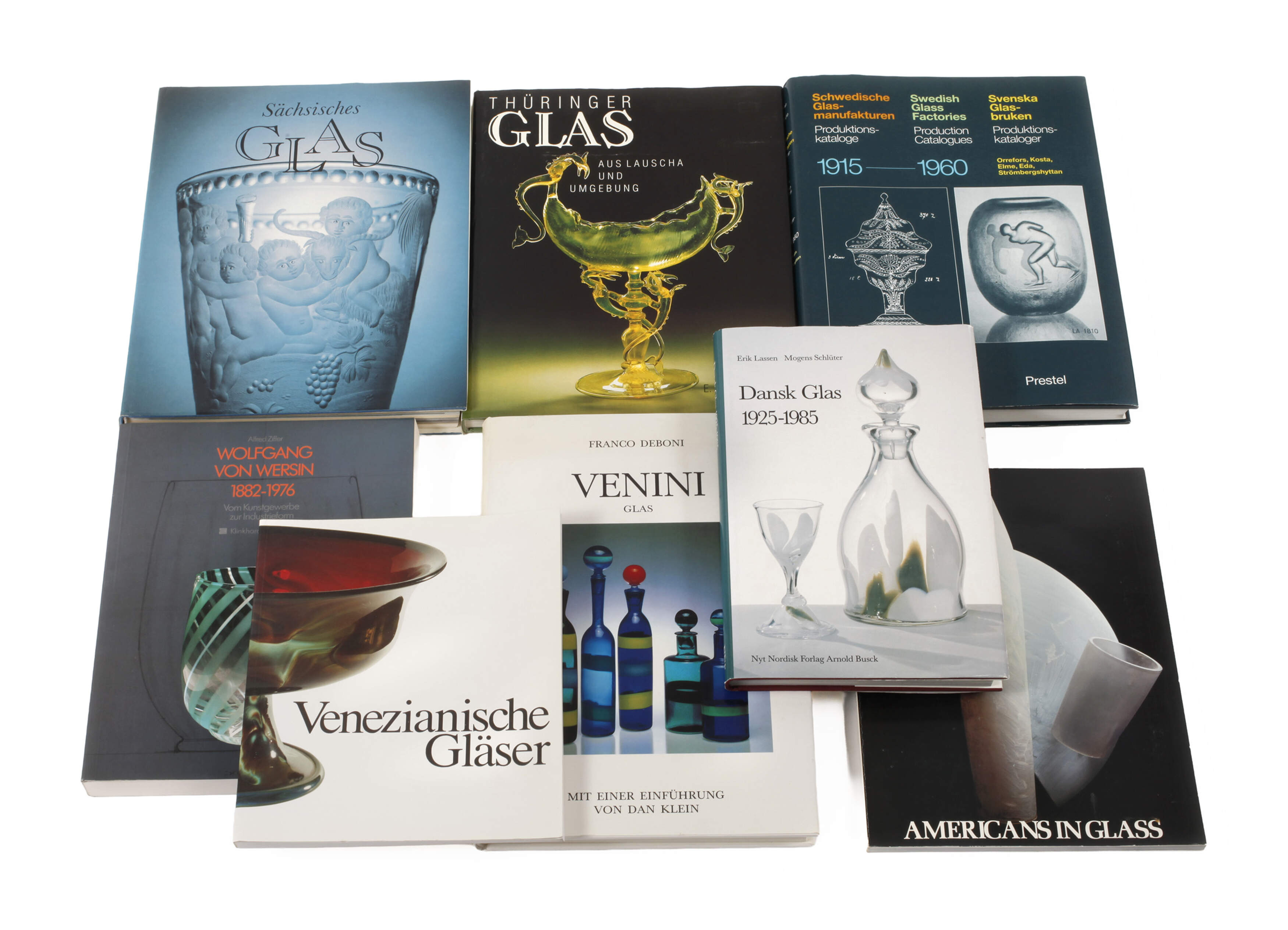 Konvolut Fachliteratur Jugendstil- und Designglas