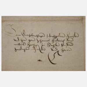 Brief an Herzog Friedrich II. von Sachsen