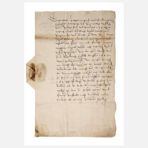 Brief an Herzog Friedrich II. von Sachsen