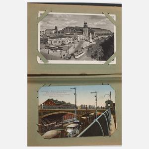 Ansichtskartenalbum Bahnhöfe