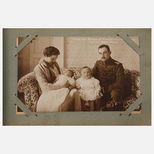 Drei Postkartenalben Adel