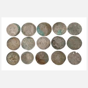 Konvolut historische Silbermünzen