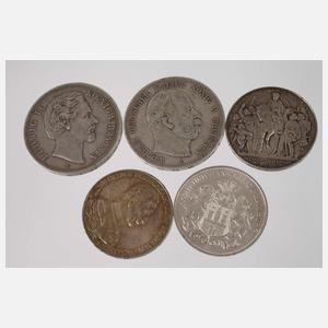 Konvolut Silbermünzen Kaiserreich