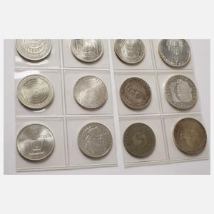 Konvolut 5 und 10 DM Gedenkmünzen BRD