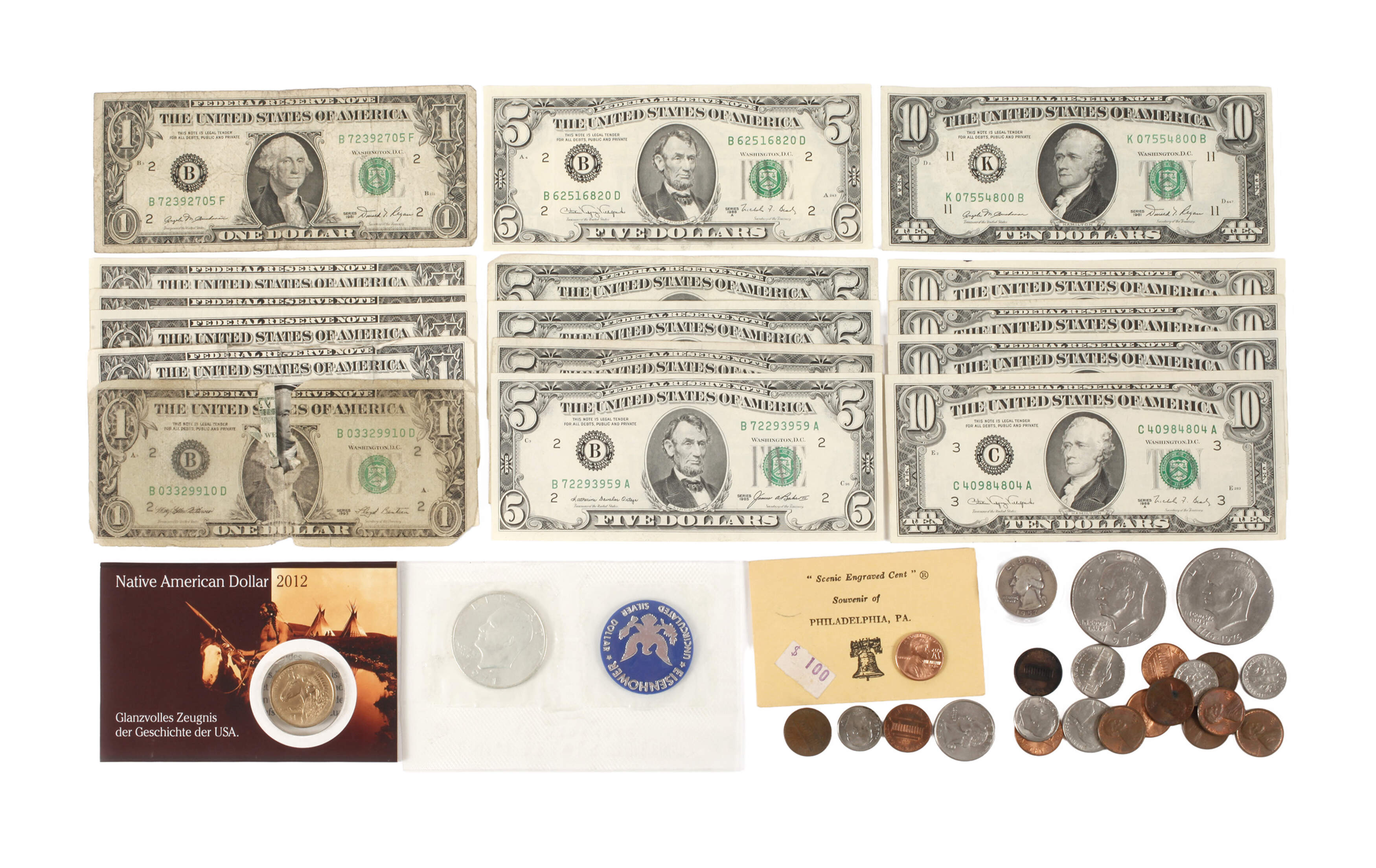 Konvolut Münzen und Banknoten USA