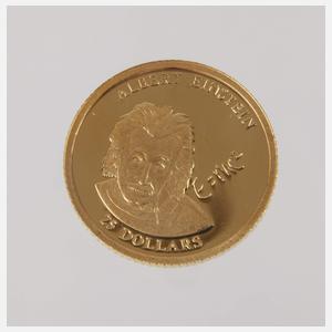Goldmünze Albert Einstein