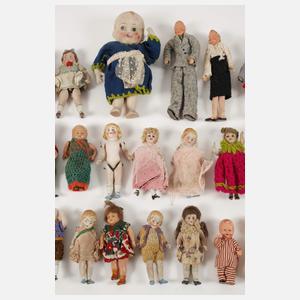 Großes Konvolut Puppenstubenpuppen