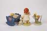 Wendt & Kühn frühe Kinderfigur, Wiege und Blume