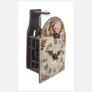 Schilderuhr mit Glasglocke